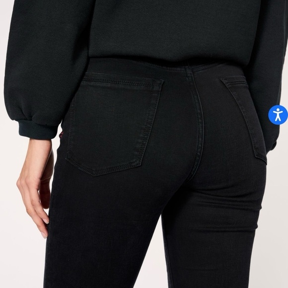 Warp + Weft Women’s DBX Black Pull On Flare Jeans size 00/24/XXS - Picture 5 of 12